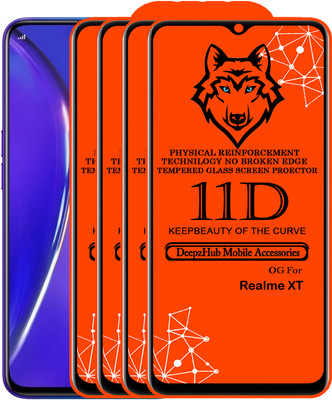 DeepzHub Edge To Edge Tempered Glass for Realme XT(Pack of 4)