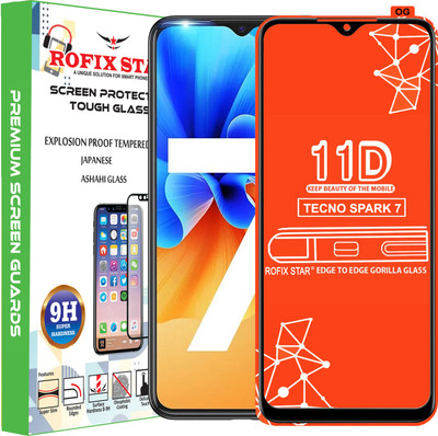 Rofix star Edge To Edge Tempered Glass for TECNO SPARK 7(Pack of 1)