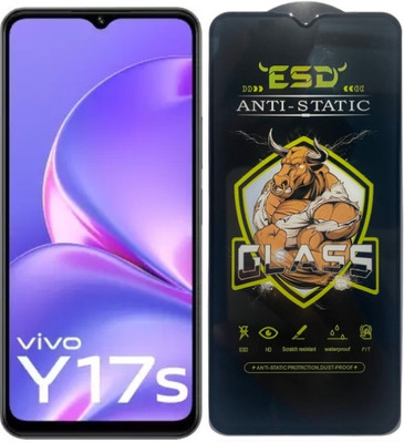 Resolute Edge To Edge Tempered Glass for Vivo Y17s, ESD Tempered Glass, ESD Screen Protector, Anti Static, Screen Protector(Pack of 1)