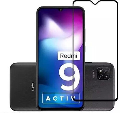 EITANSHA CREATION Edge To Edge Tempered Glass for Xiaomi Redmi 9 Activ, Redmi 9 Activ(Pack of 1)