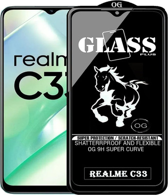 PFOAM Edge To Edge Tempered Glass for REALME C33(Pack of 1)