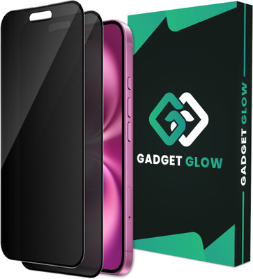 Gadget Glow Edge To Edge Tempered Glass for iPhone 16 Plus, Apple iPhone 16 Plus, Matte Privacy Anti Spy Glass(Pack of 2)