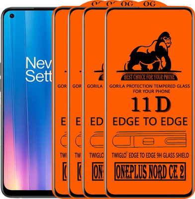 TWIGLO Edge To Edge Tempered Glass for ONEPLUS NORD CE 2(Pack of 4)