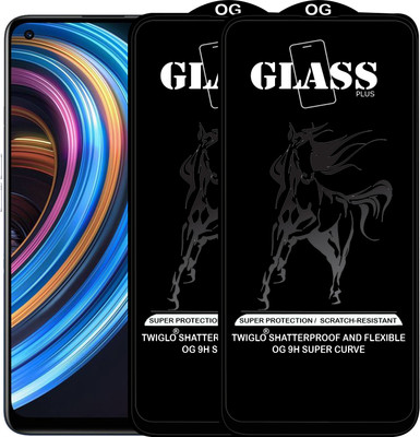 TWIGLO Edge To Edge Tempered Glass for REALME X7(Pack of 2)