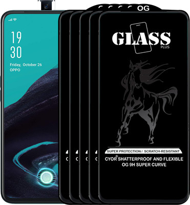 CYOR Edge To Edge Tempered Glass for Oppo Reno2 F(Pack of 5)