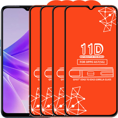 Qyist Edge To Edge Tempered Glass for Oppo A57(5G)(Pack of 4)