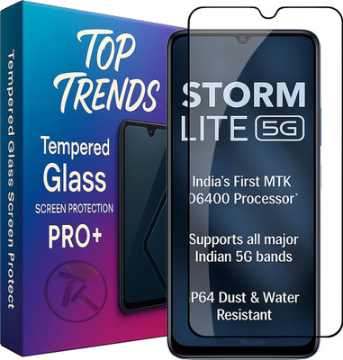 TopTrends Edge To Edge Tempered Glass for Lava storm lite 5g, with Easy Self Installation Kit(Pack of 1)