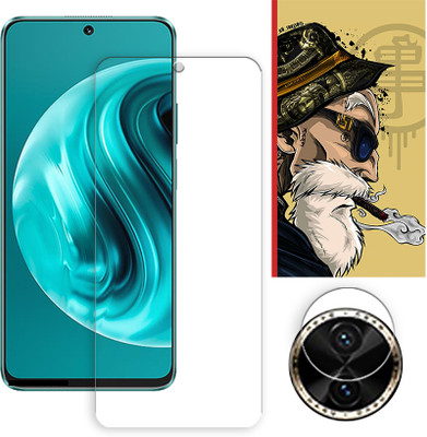 ARBAN Edge To Edge Tempered Glass for Huawei nova 12i 4G Tempered Glass Screen Protector | Anti-Scratch | Edge to Edge Full Coverage | 9H Hardness ( 1 FRONT SCREEN GUARD + 1 CAMERA LENS PROTECTOR + 1 FREE BACK EMBOSSED SKIN001 )(Pack of 1)