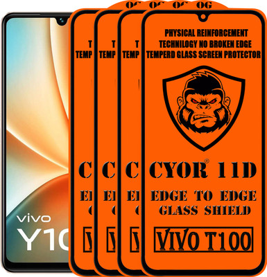 CYOR Edge To Edge Tempered Glass for VIVO Y100(Pack of 4)
