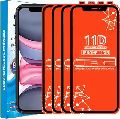 PFOAM Edge To Edge Tempered Glass for Apple iPhone XR(Pack of 4)