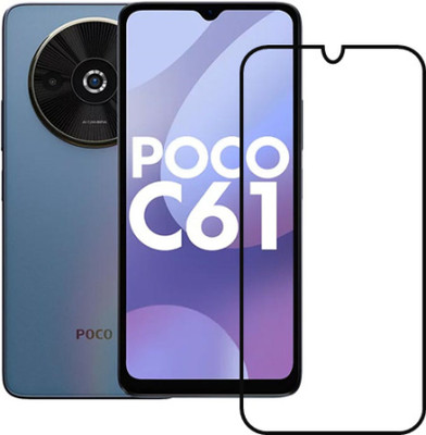 RCHJV Edge To Edge Tempered Glass for POCO C61(Pack of 1)