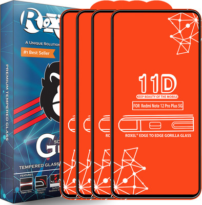 Roxel Edge To Edge Tempered Glass for Redmi Note 12 Pro Plus 5G(Pack of 4)