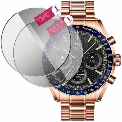 daffin Edge To Edge Tempered Glass for fire boltt moonwatch(Pack of 2)