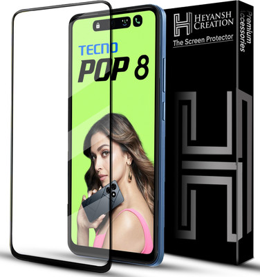 HEYANSH CREATION Edge To Edge Tempered Glass for Tecno Pop 8(Pack of 1)