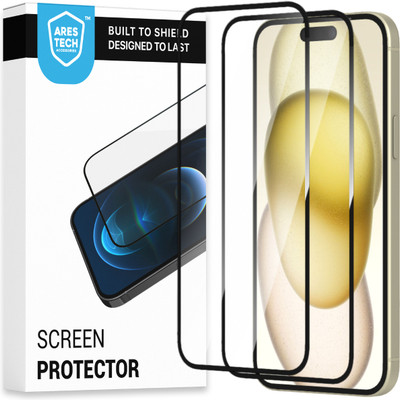 Arestech Edge To Edge Tempered Glass for Apple iPhone 15 Plus(Pack of 2)