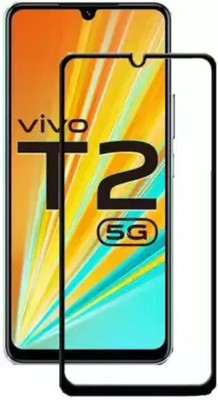 9H Edge To Edge Tempered Glass for vivo T2 5G--Ultimate Protection Kit Edge to Edge Screen Protector 9H Hardness Ultra HD Anti-Scratch(Pack of 1)