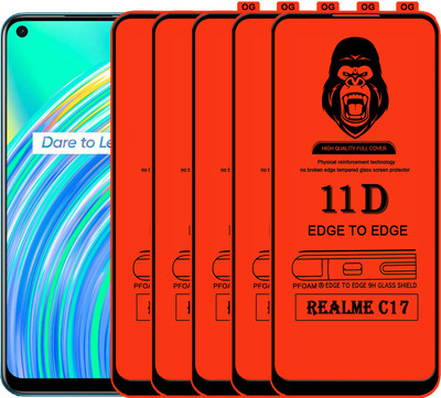 Rofix star Edge To Edge Tempered Glass for REALME C17(Pack of 5)