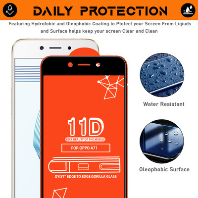 Qyist Edge To Edge Tempered Glass for Oppo A71(Pack of 1)