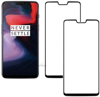 Cover Alive Edge To Edge Tempered Glass for OnePlus 6(Pack of 2)