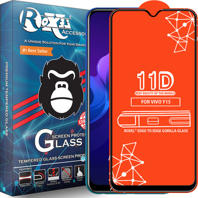 Roxel Edge To Edge Tempered Glass for Vivo Y15(Pack of 1)
