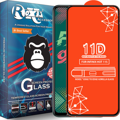 Roxel Edge To Edge Tempered Glass for Infinix Hot 11S(Pack of 1)