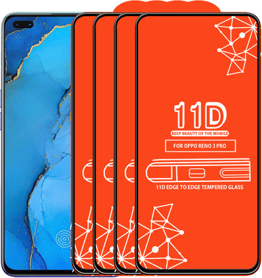Roxel Edge To Edge Tempered Glass for Oppo Reno 3 Pro(Pack of 4)