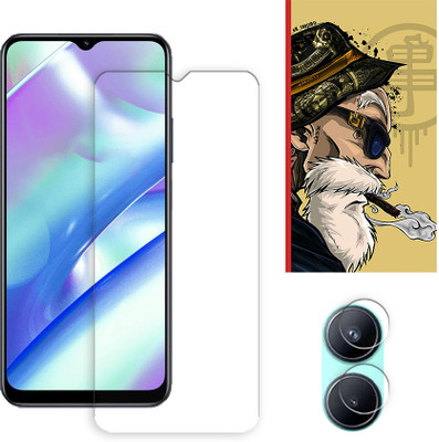 SOMTONE Edge To Edge Tempered Glass for Realme C33 4G Tempered Glass Screen Protector | Anti-Scratch | Edge to Edge Full Coverage | 9H Hardness ( 1 FRONT SCREEN GUARD + 1 CAMERA LENS PROTECTOR + 1 FREE BACK EMBOSSED SKIN001 )(Pack of 1)