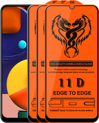 Forego Edge To Edge Tempered Glass for Samsung Galaxy A30s(Pack of 3)