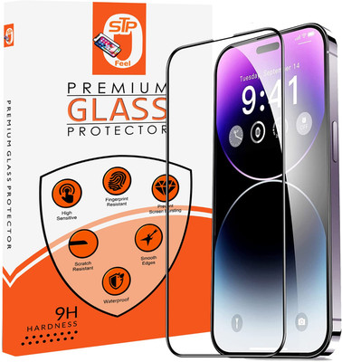 STP FEEL Edge To Edge Tempered Glass for iPhone 16 Pro 5G Anti-Dust (Dust Proof) Screen Protector Guard with Easy Installation Kit(Pack of 1)