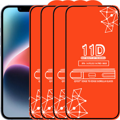 Qyist Edge To Edge Tempered Glass for Iphone 14 Plus(Pack of 4)