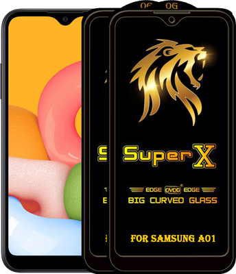 PFOAM Edge To Edge Tempered Glass for SAMSUNG GALAXY A01(Pack of 2)