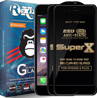 Roxel Edge To Edge Tempered Glass for Apple iPhone 6 Plus(Pack of 2)