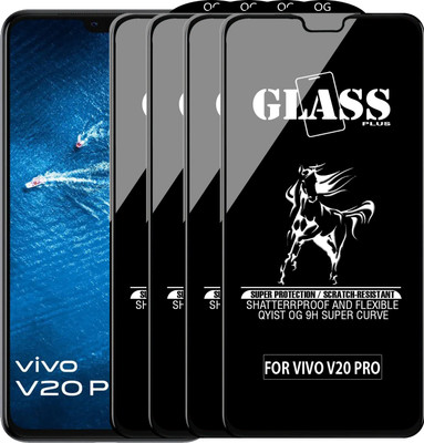 Qyist Edge To Edge Tempered Glass for VIVO V20 PRO(Pack of 4)