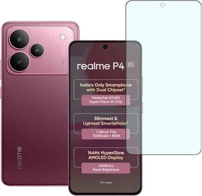 KARTRAY Edge To Edge Tempered Glass for Realme P4 5G, Matte Tempered Glass(Pack of 1)