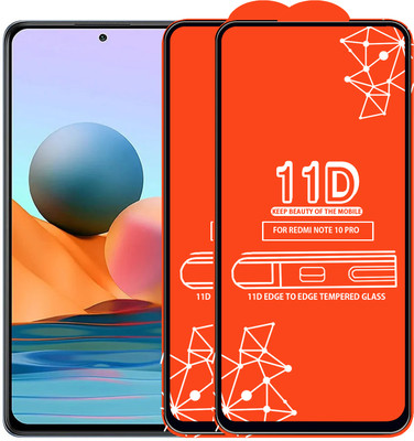 Roxel Edge To Edge Tempered Glass for Redmi Note 10 Pro(Pack of 2)