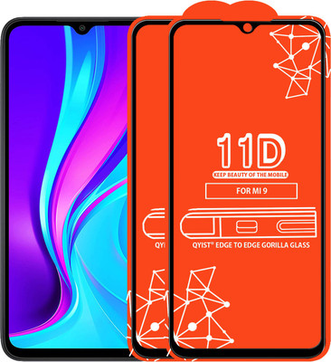 Qyist Edge To Edge Tempered Glass for Redmi 9(Pack of 2)