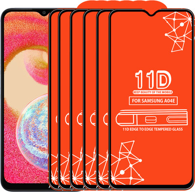 Roxel Edge To Edge Tempered Glass for Samsung Galaxy A04E(Pack of 6)