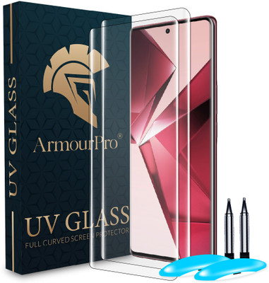 ArmourPro Edge To Edge Tempered Glass for Vivo V29E 5G, Vivo V29E, V29E, UV Curved Screen Protector with Easy Installation Kit(Pack of 2)