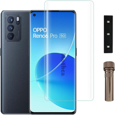 ESD Edge To Edge Tempered Glass for OPPO Reno 6 Pro Advanced HD+ Curved UV Gorilla Tempered Glass Screen Protector Designed for OPPO Reno 6 Pro 5G - Edge to Edge Full Screen Coverage with Easy Installation Kit (Anti-Scratch)(Pack of 1)