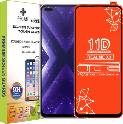 PFOAM Edge To Edge Tempered Glass for REALME X3(Pack of 1)