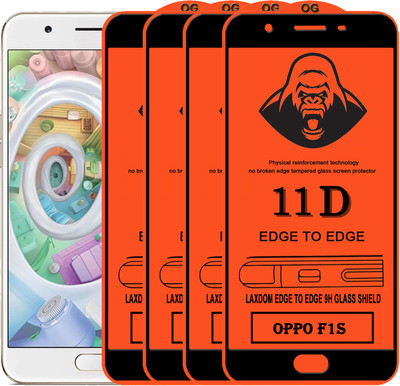Laxdom Edge To Edge Tempered Glass for Oppo F1s(Pack of 4)