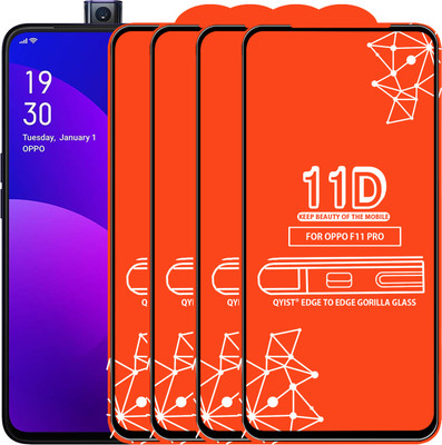 Qyist Edge To Edge Tempered Glass for Oppo F11 Pro(Pack of 4)