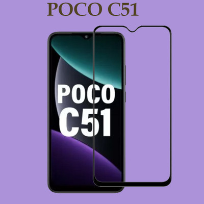 Chronic Edge To Edge Tempered Glass for poco c51, POCO C51(Pack of 1)
