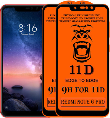 Xester Edge To Edge Tempered Glass for Mi Redmi Note 6 Pro(Pack of 2)