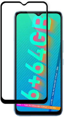 DMJHP Edge To Edge Tempered Glass for Infinix Hot 12 Pro(Pack of 1)