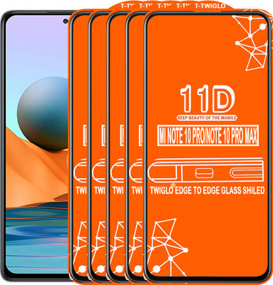 TWIGLO Edge To Edge Tempered Glass for REDMI NOTE 10 PRO(Pack of 5)