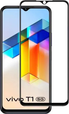 XThunder Edge To Edge Tempered Glass for Vivo T1 5G, Vivo T1(Pack of 1)