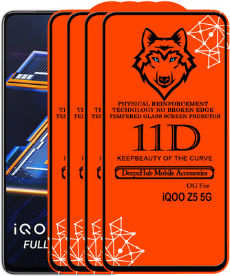 CRodible Edge To Edge Tempered Glass for IQOO Z5 5G(Pack of 4)