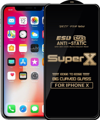 Qyist Edge To Edge Tempered Glass for Apple iPhone X(Pack of 1)