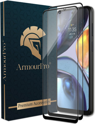 ArmourPro Edge To Edge Tempered Glass for Motorola G22 5G, Motorola G22, Moto G22 5G, Moto G22(Pack of 2)